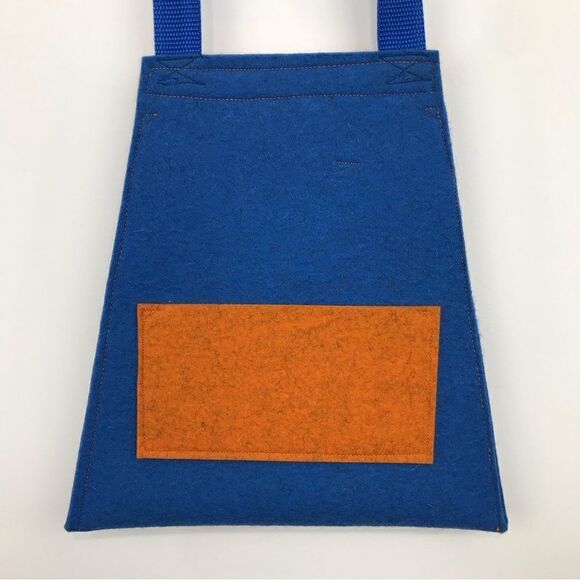 BeVel Designs Handcrafted Blue Geometric Artisan Bag - Picture 5 of 12